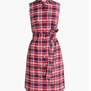 J.Crew Factory Sleeveless Belted Shirt Dress